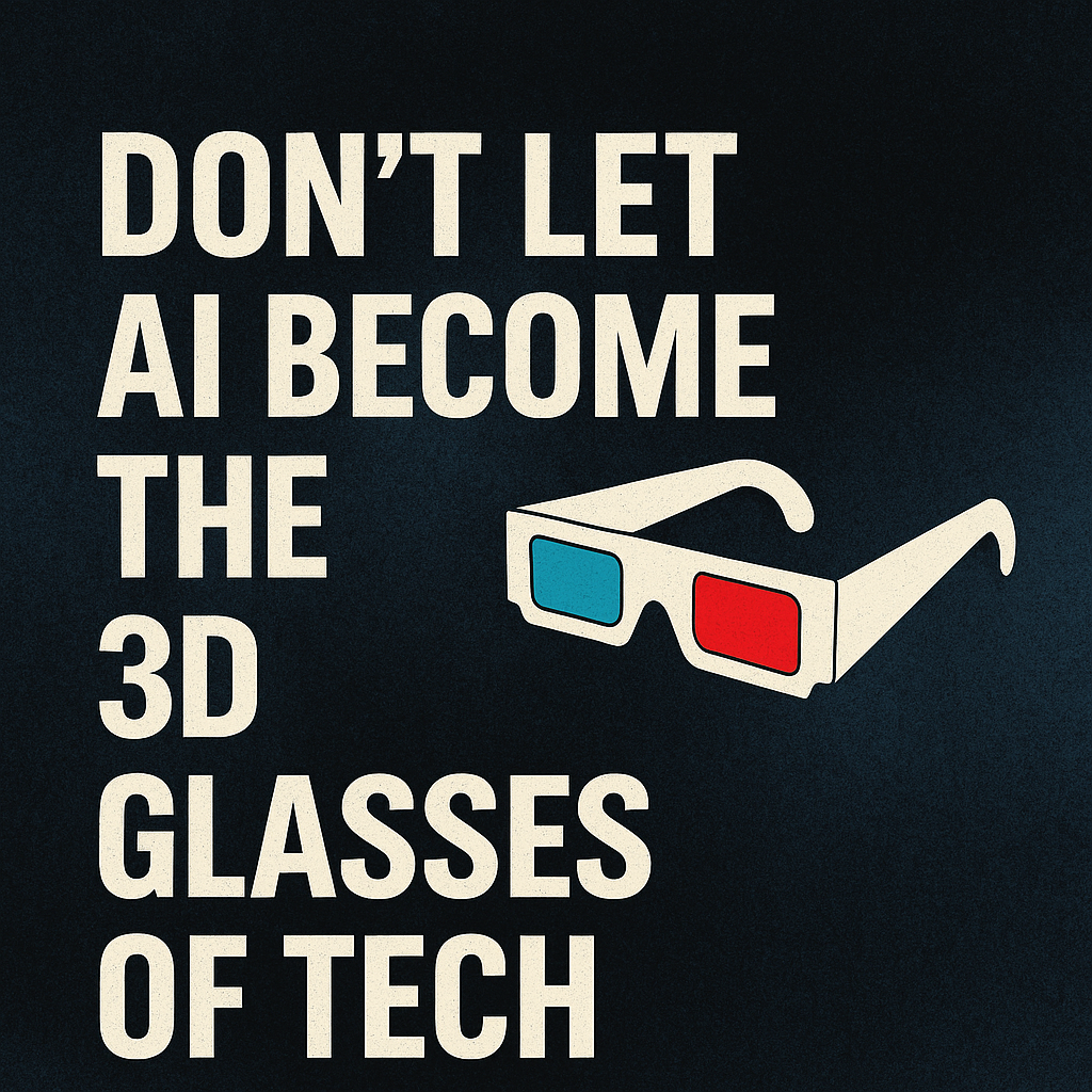 Don’t Let AI Become the 3D Glasses of Tech